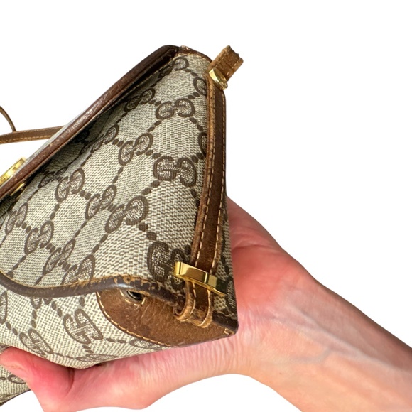Gucci vintage brown GG crossbody bag - Picture 5 of 12